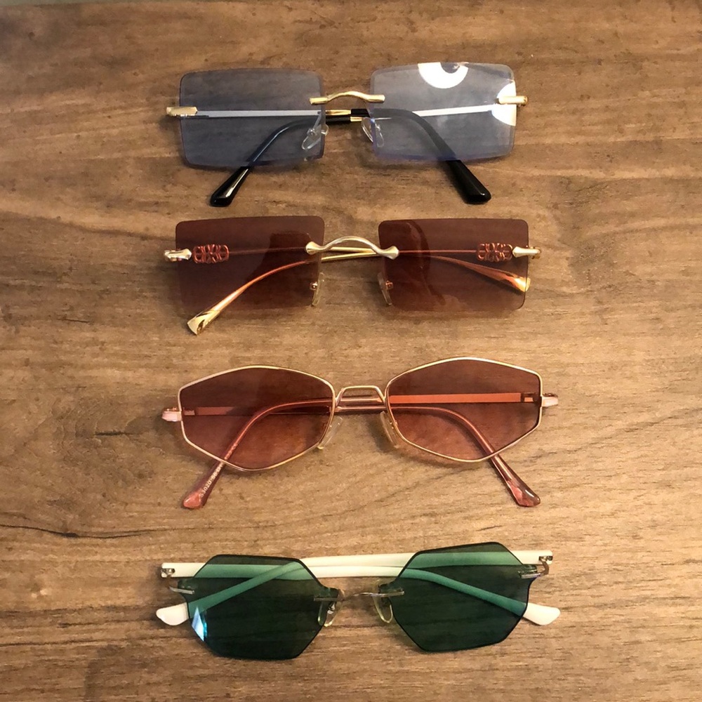 Wire Frame Colored Lens Retro Sunnies Bundle